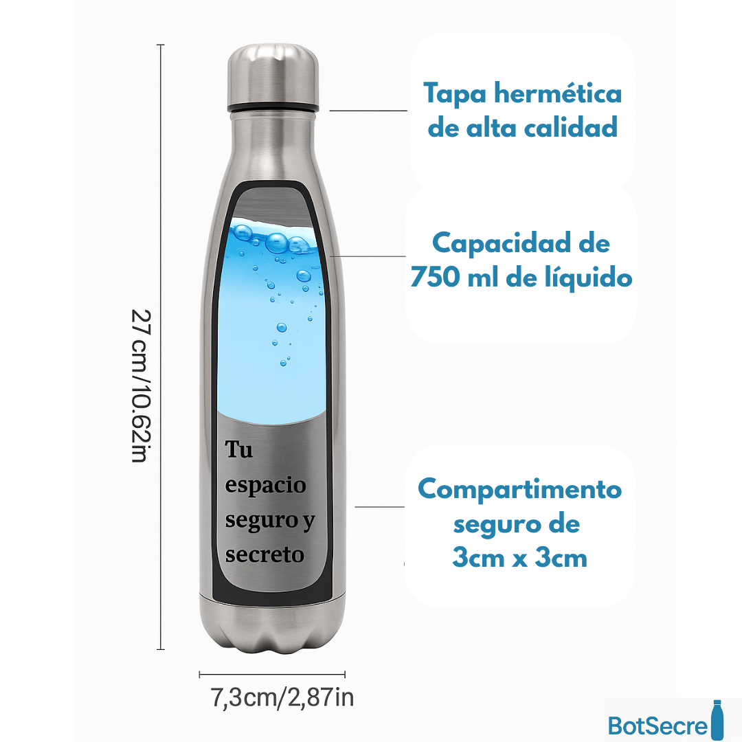 Botella térmica con doble fondo