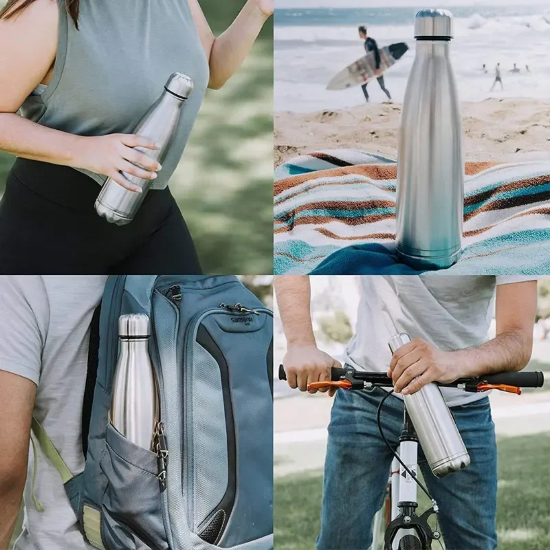 Botella térmica con doble fondo
